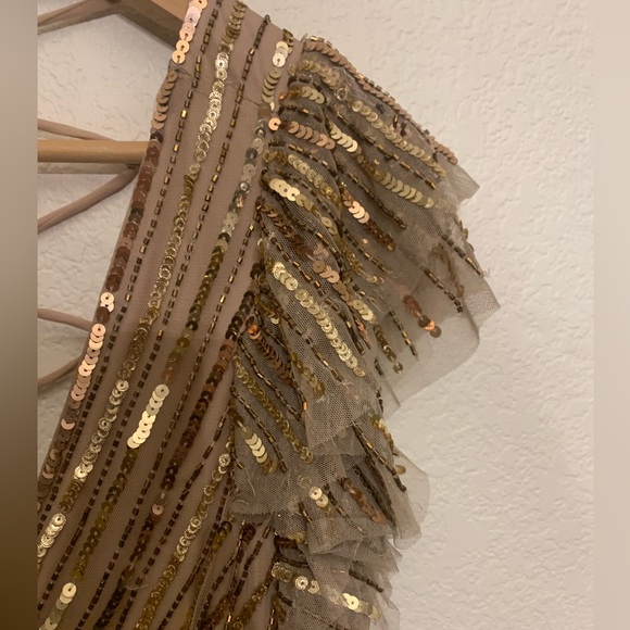 Mac Duggal Dress Sequin cut out Lace up gown - Picture 8 of 14